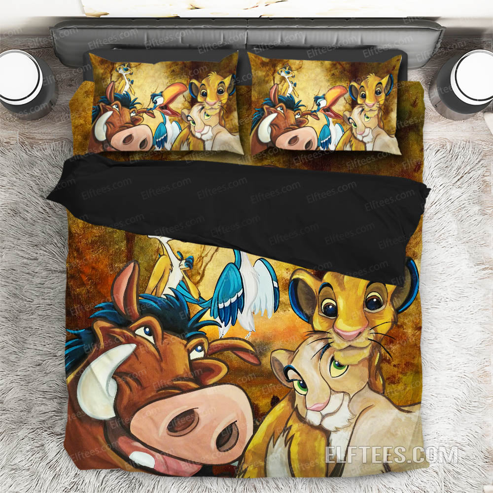 Simba And Friends Bed Set The Lion King Disney Cartoon Duvet Cover Lk112