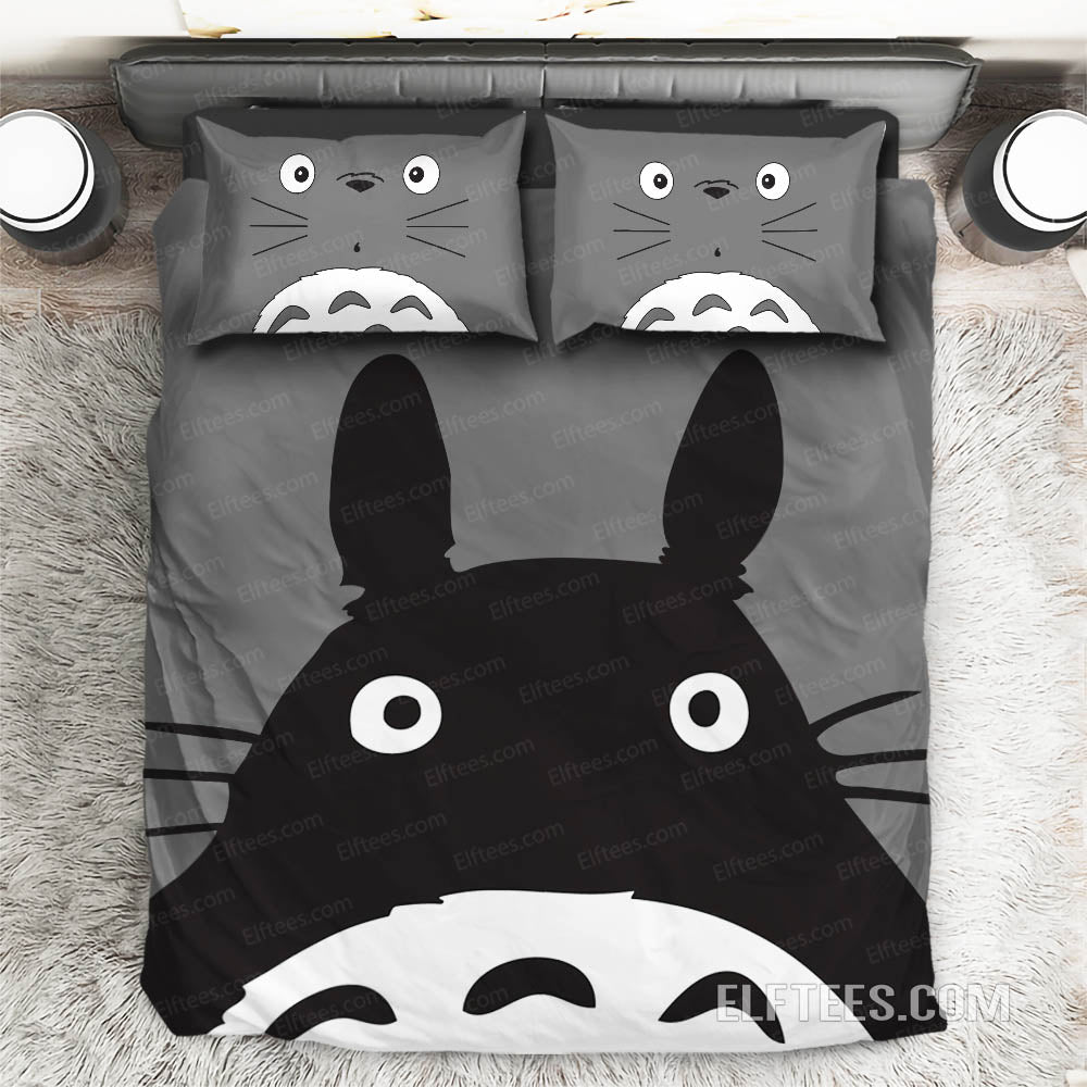 Adorable Totoro Bed Set My Neighbor Totoro Cartoon Duvet Cover