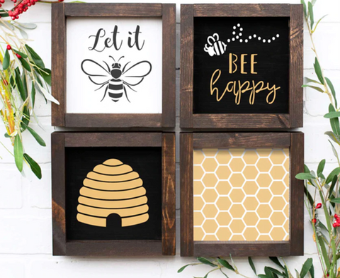 Bee bundle stencil