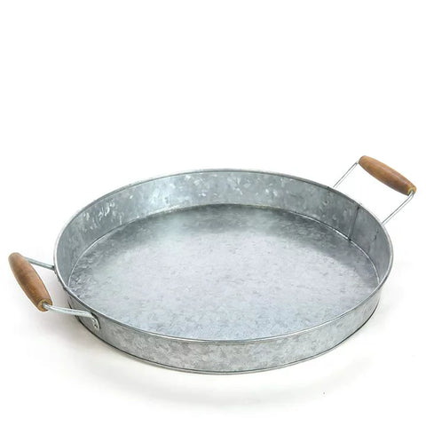 Galvanized platter for crafts