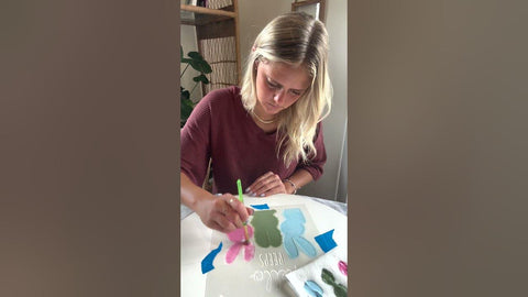 painting an easter stencil