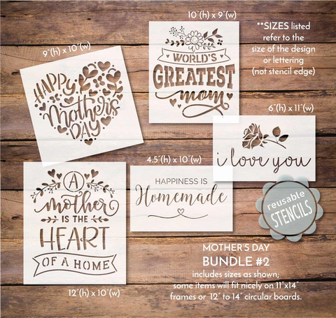 Mother's Day Stencil Bundle #2