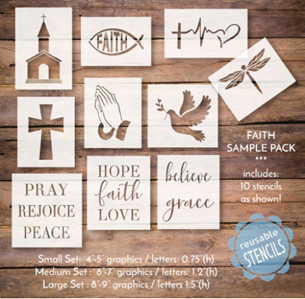 Religious Faith Stencil Pack
