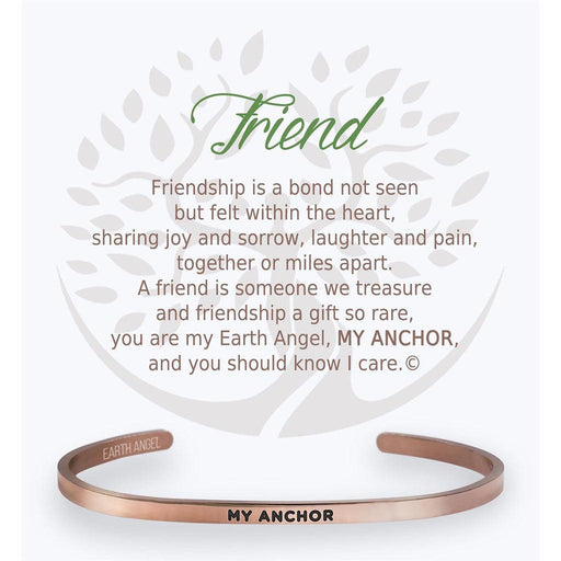 earth angel friend cuff bracelet in rose gold