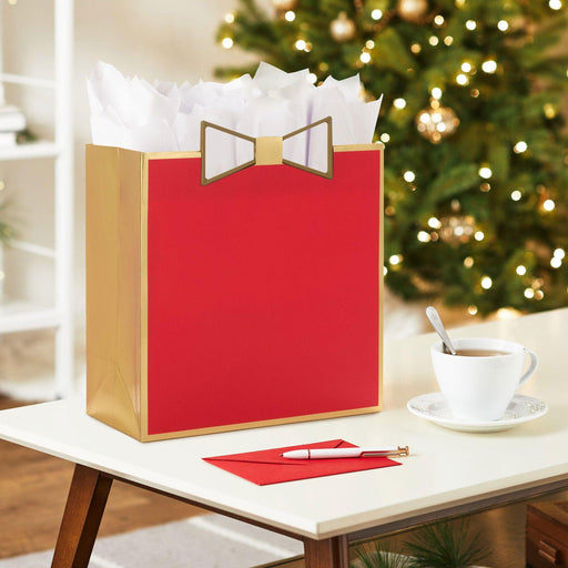 Hallmark Jumbo Plastic Christmas Gift Bags with Gift Tags and Tie