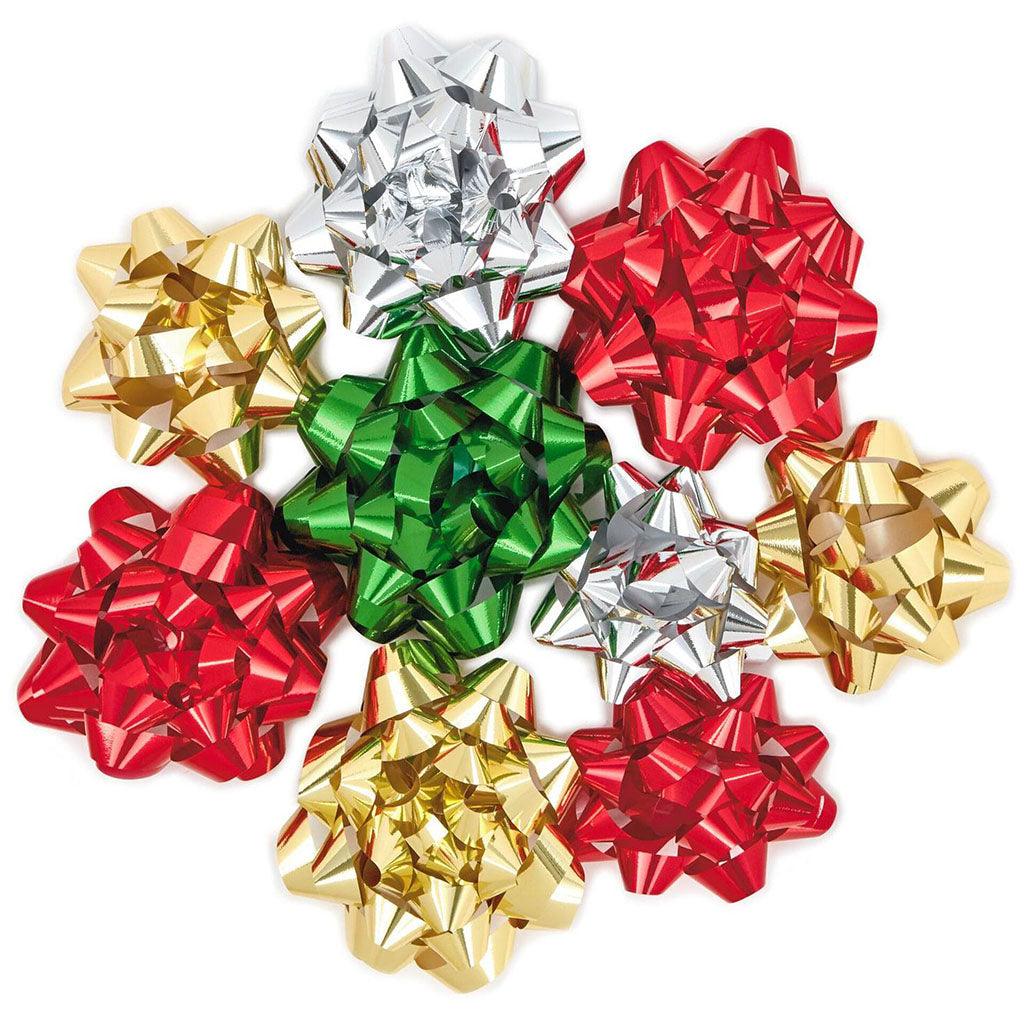 Hallmark : Bag of 8 Assorted Metallic Christmas Gift Bows - Annies