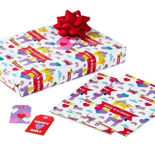 Christmas Prints Assorted Flat Wrapping Paper With Gift Tags, 12 sheets - Wrapping  Paper - Hallmark