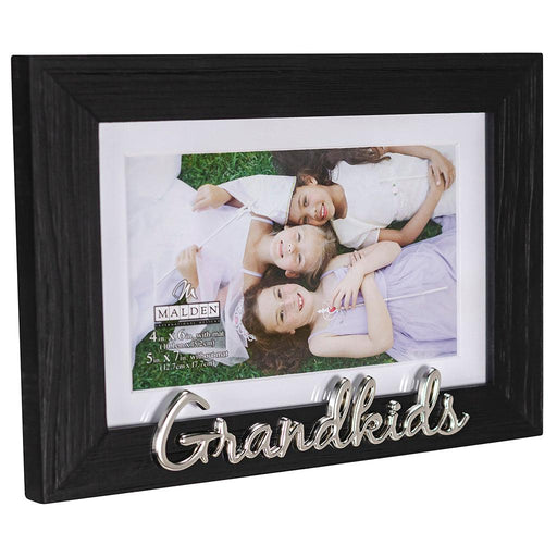 Malden Friends Gray Distressed Wood Picture Frame, 4x6/5x7