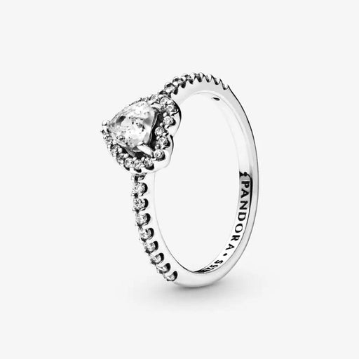 PANDORA : Sparkling Elevated Heart Ring - Annies Hallmark and Gretchens  Hallmark $115.00