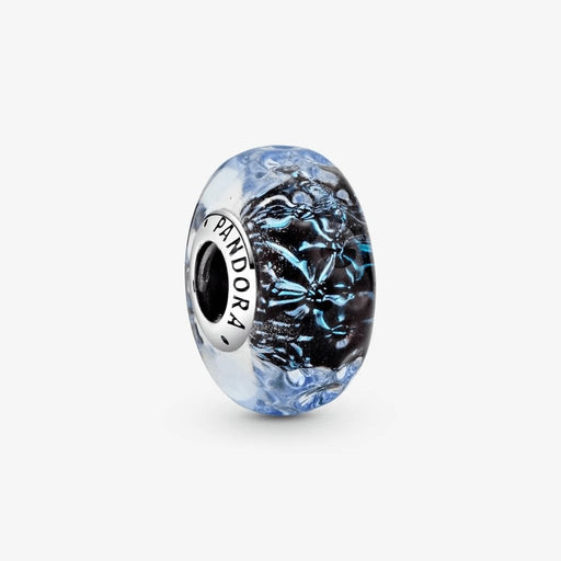 Opalescent Ocean Blue Charm, Sterling silver