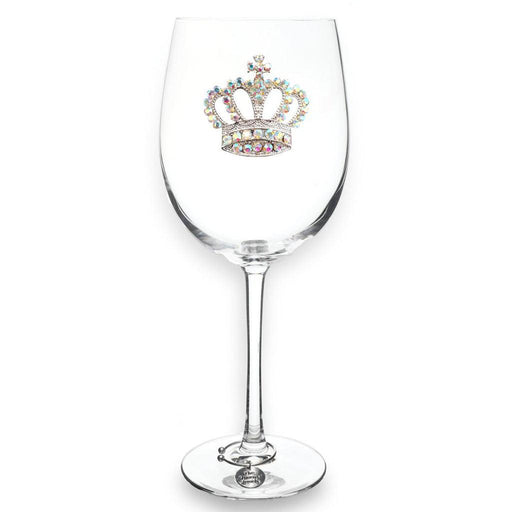 The Queens Jewels Leopard Heart Stemmed Wine Glass