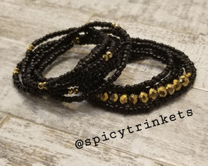 This beautiful onyx set of Spicy beads are bound to add that desired spice to any pair of hips.    Let's just all admit it, Spicy Beads are more enjoyable when they're accompanied by more spicy beads. 🤷🏾‍♀️🤭  Treat Yo' Self!