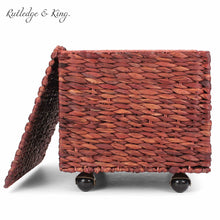 Best seller  seagrass rolling file cabinet home filing cabinet hanging file organizer home and office wicker file cabinet water hyacinth storage basket for file storage russet brown