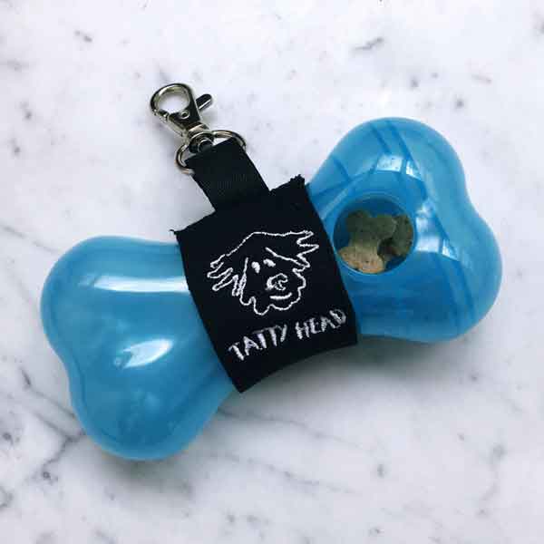 blue tatty head for keeping your pets favourite treat in