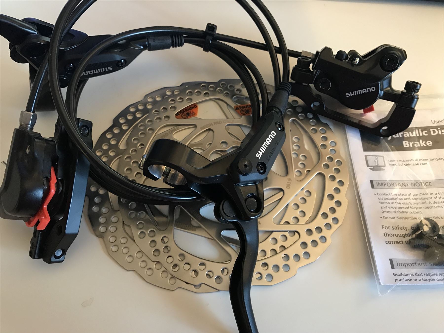 shimano m395 hydraulic disc brakes