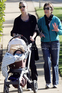 Bridget Moynahan with Ultimate Swaddle Blanket