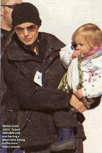 Angelina Jolie & Shiloh Jolie Pitt with Baby Lovie