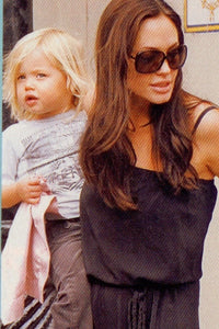 Angelina Jolie & Shiloh Jolie Pitt with Baby Lovie