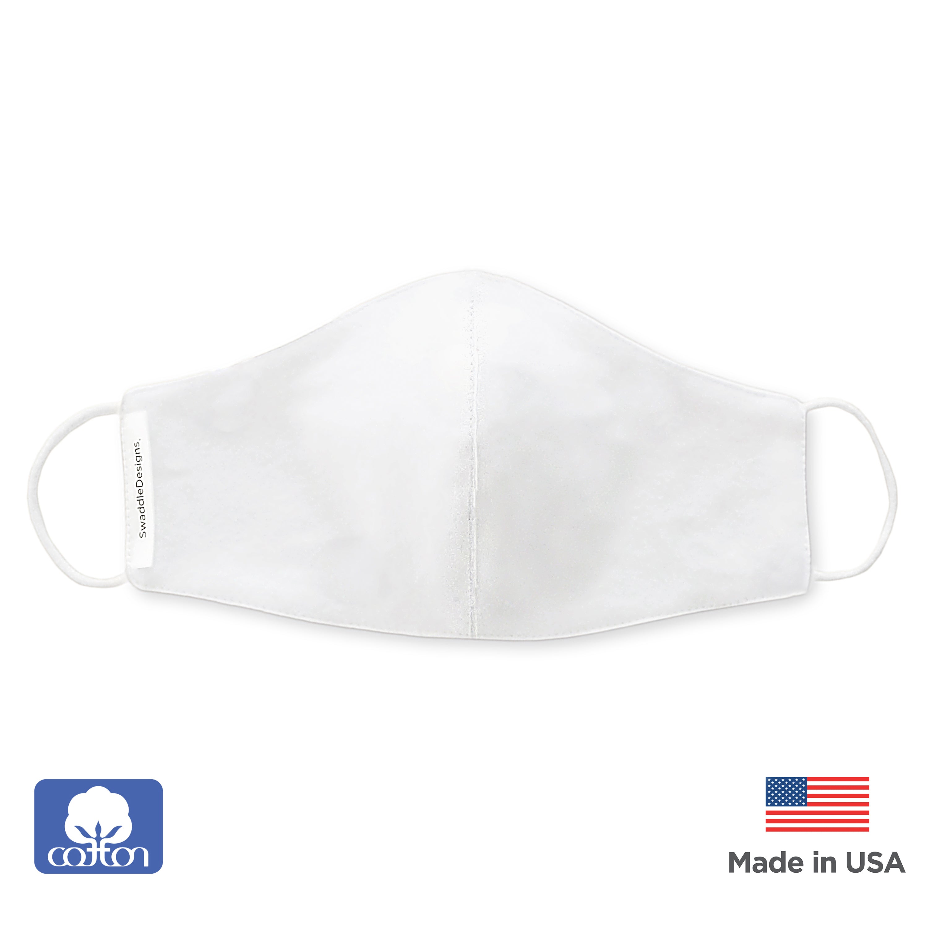 Wholesale Youth Cloth Cotton Reusable Face Mask for Kids in White