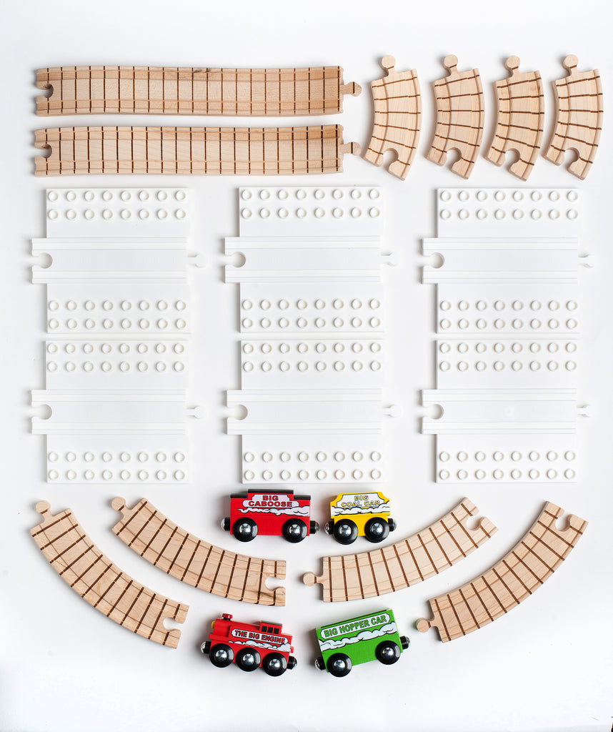 spark wooden train set