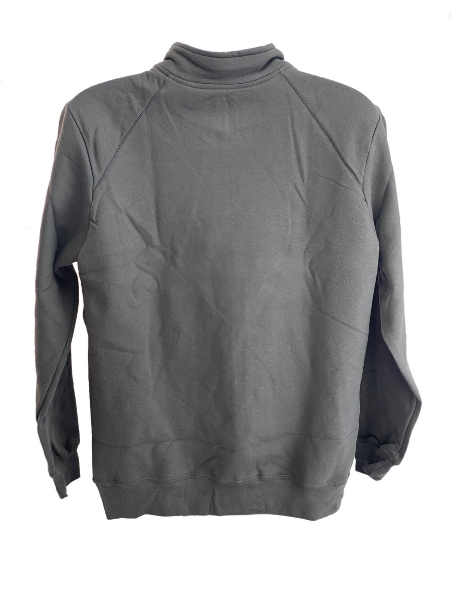 GILDAN Platinum Men's Cadet Collar Cotton Full Zip Sweatshirt Charcoal ...