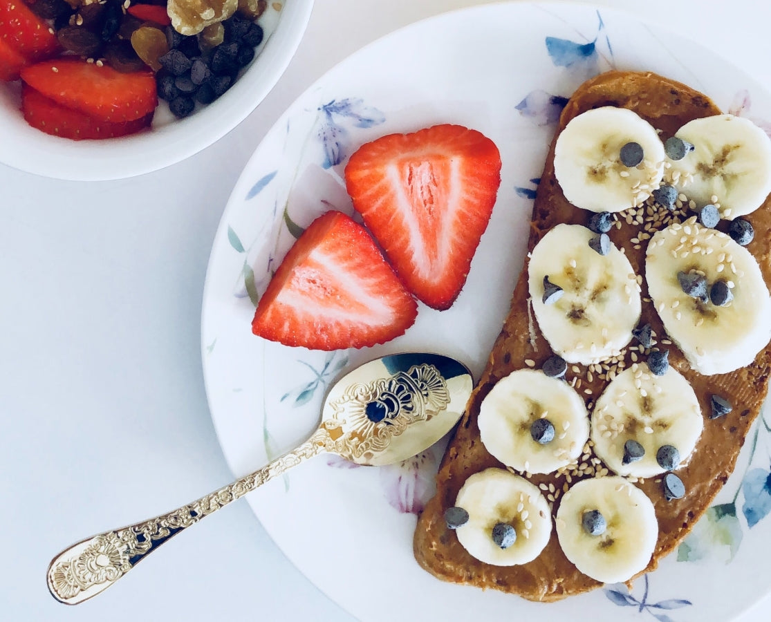 Peanut butter and banana on toast