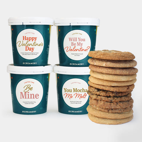 Valentine's Day Be Mine Ice Cream and Cookie gift collection