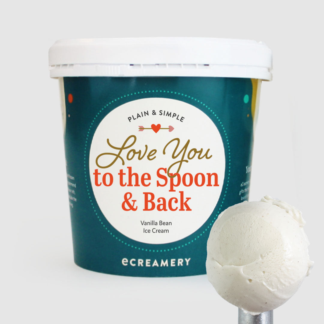 1 Pint - "Love You" Vanilla Bean Ice Cream