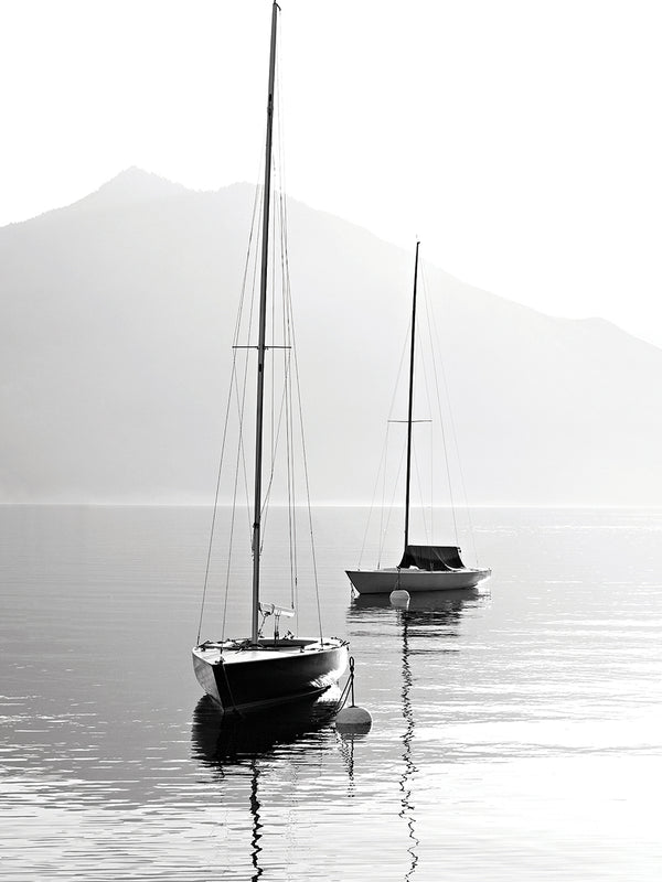 Yachting on the Boat Print on Canvas Floating Frame 