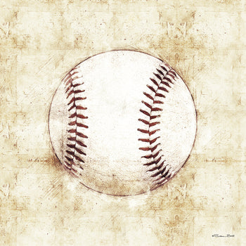 Baseball Sketch Canvas Print