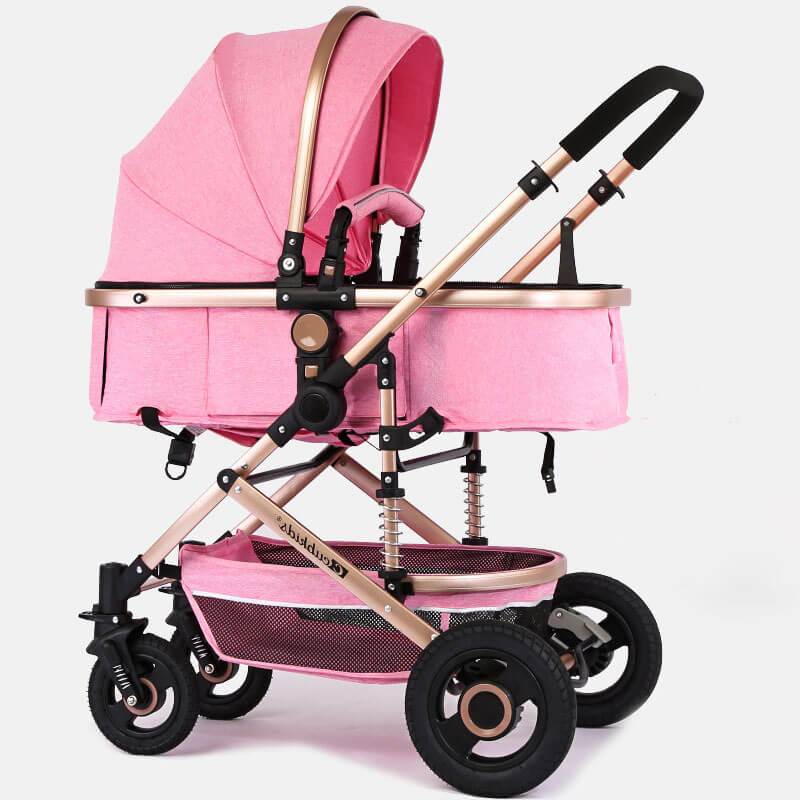 pink baby buggy