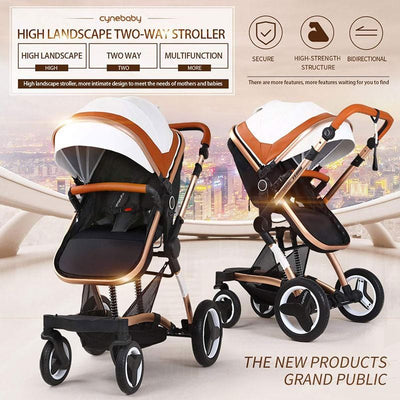 luxury baby stroller 3 in 1 with car seat