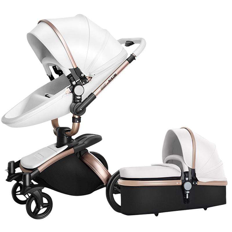 leather baby stroller 3 in 1