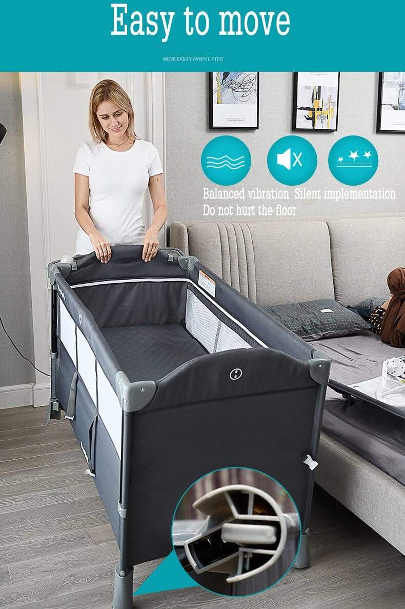 portable baby crib you can attach to your bed