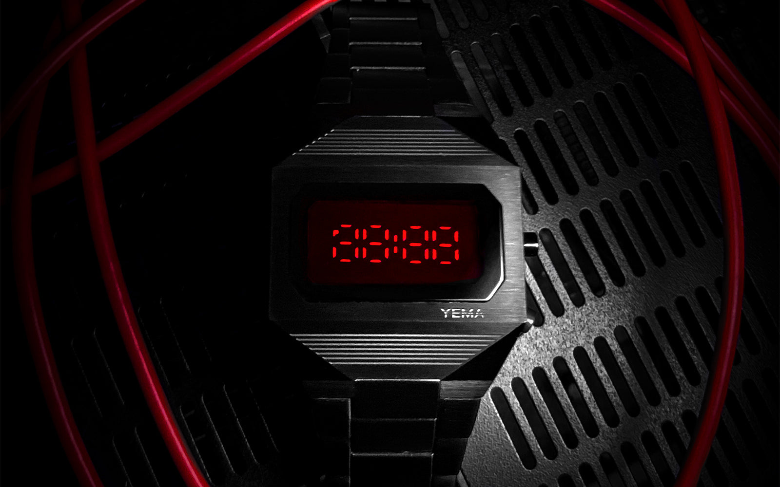 KAVINSKY YEMA LED ブラック 腕時計 デジタル5気圧防水
