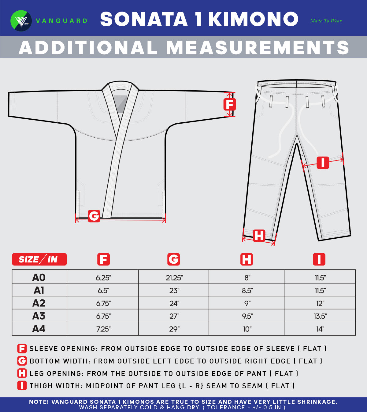 Sonata Additional Measurements