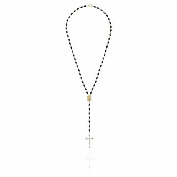 Confirmation Black Wood Rosary with Prayer Card | Rosary.com™