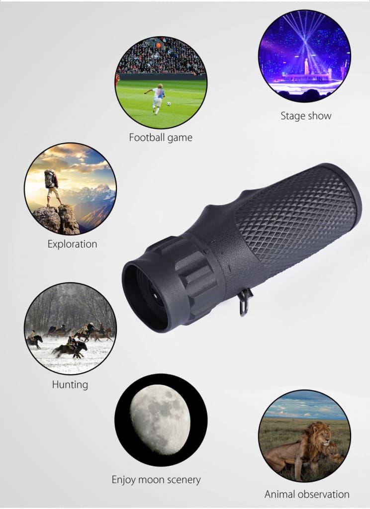 10 x 25 Dustproof Zoom Monocular Traveling Spotting Scope with Optic Lens Outdoor Sport Equipment