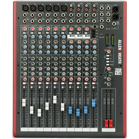 Allen & Heath ZED-12FX Mixer - 6 Mono / 3 Stereo with USB – Music