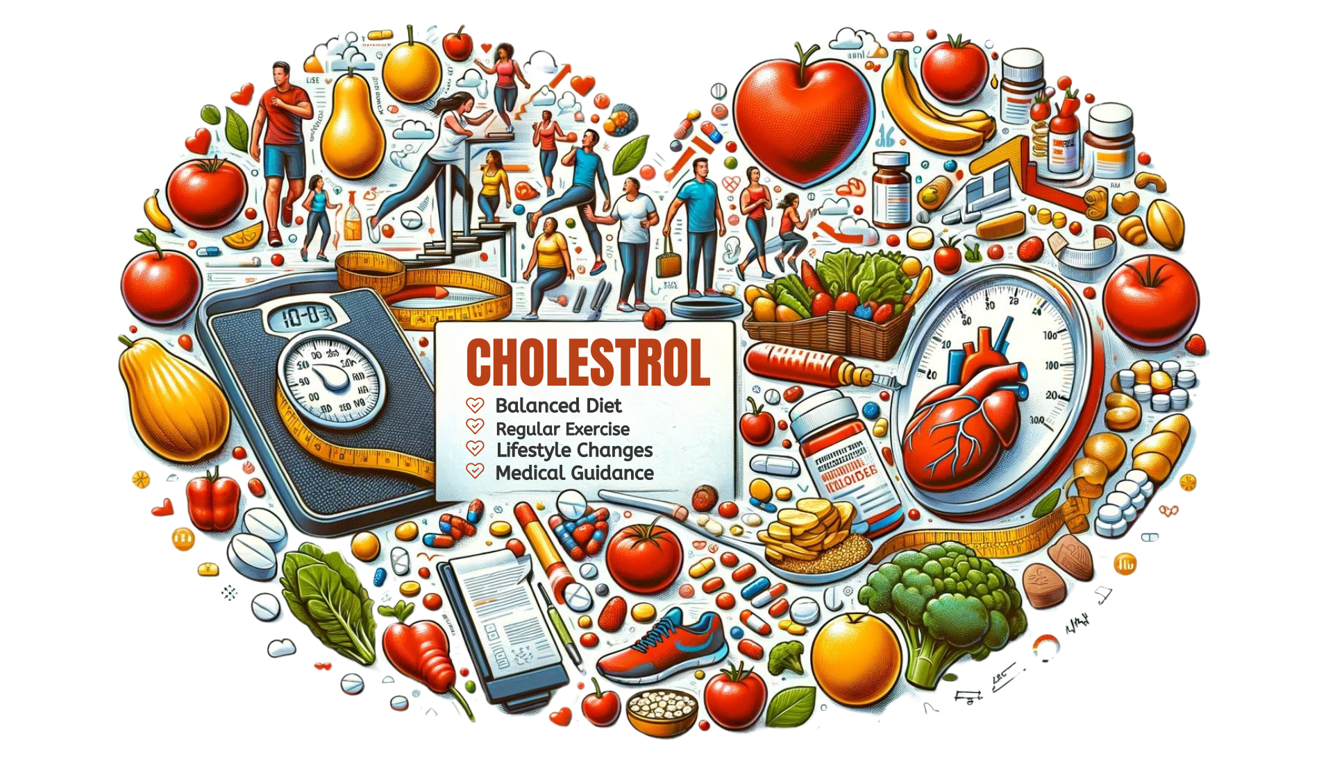 Heart Hues: The Cholesterol Connection