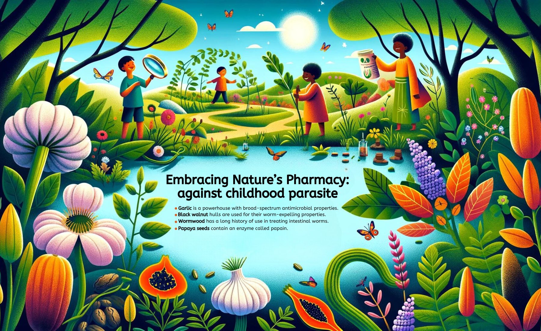 Embracing Nature's Pharmacy: Herbal Remedies Against Childhood Parasites