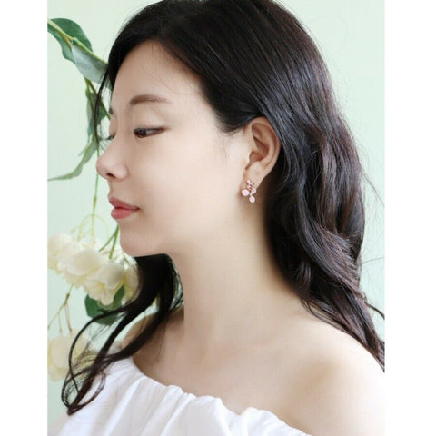 [RITA MONICA] Rose Gold Suguk Double Earrings RC6-JGRE3 with Box packing K-beauty - BEST BEAUTIP