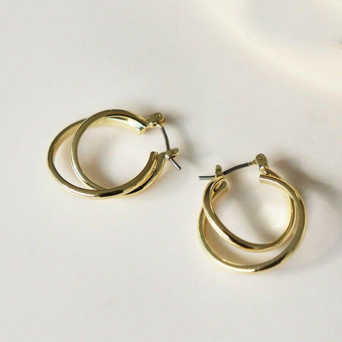 [RITA MONICA] Double Twist Hoop Earrings RD12-JYYE26 with Case K-beauty ...