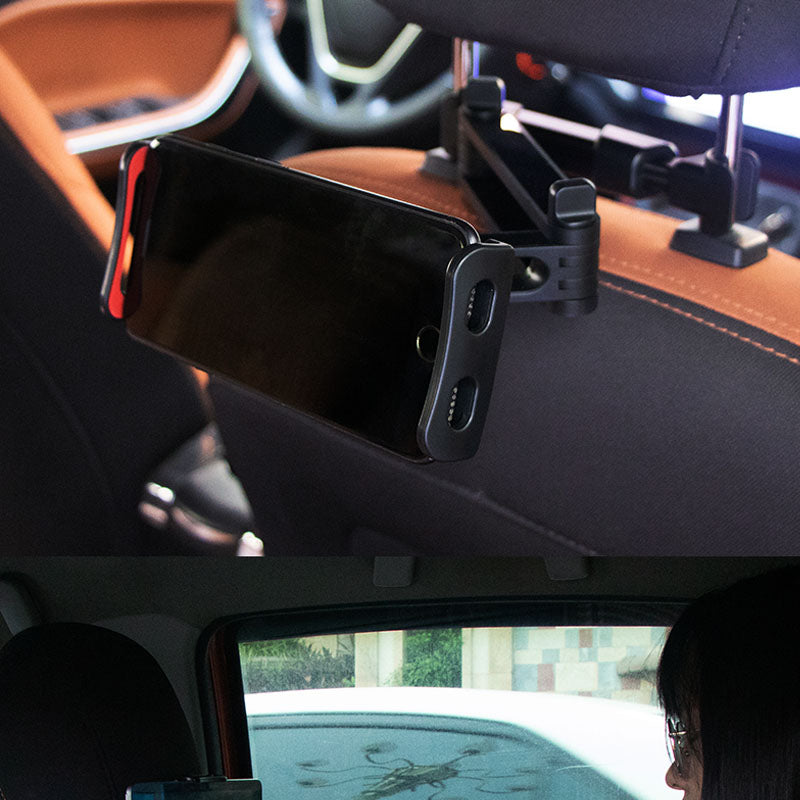 Car Headrest Tablet Mount For iPad Tablet 360 Degree Rotating Mobile Phone Holder Tablet Stand Back Seat Headrest Mount Bracket Suitable For Devices 5-11 Inch