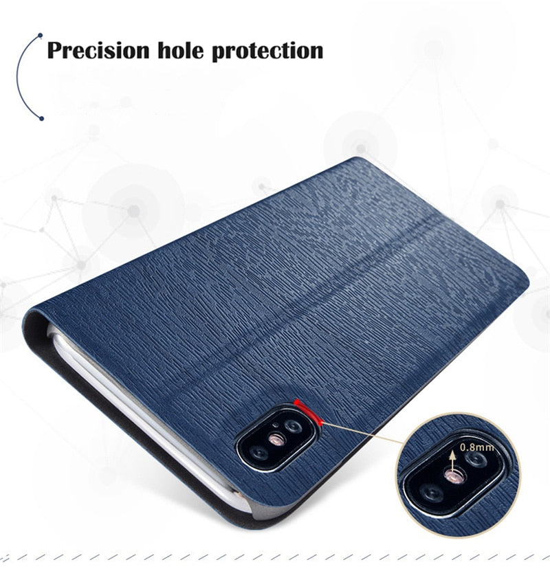 Card Holder Flip Case For iPhone XR X XS MAX 10 6 6s 7 8 Plus PU Leather Case for Apple iPhone 5 5s SE Flip Stand Cover