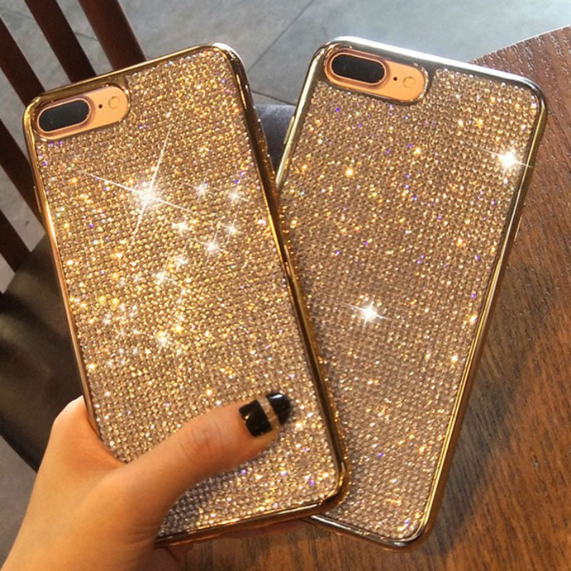 Diamond Diamante Bling iPhone Case Full Crystal Rhinestone Fashion Electroplated Soft Case For iPhone XS Max XR X 8 7 6 6S Plus 5 5S SE