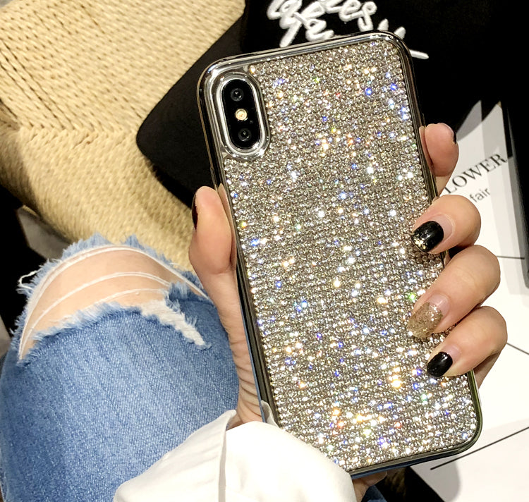 Diamond Diamante Bling iPhone Case Full Crystal Rhinestone Fashion Electroplated Soft Case For iPhone XS Max XR X 8 7 6 6S Plus 5 5S SE