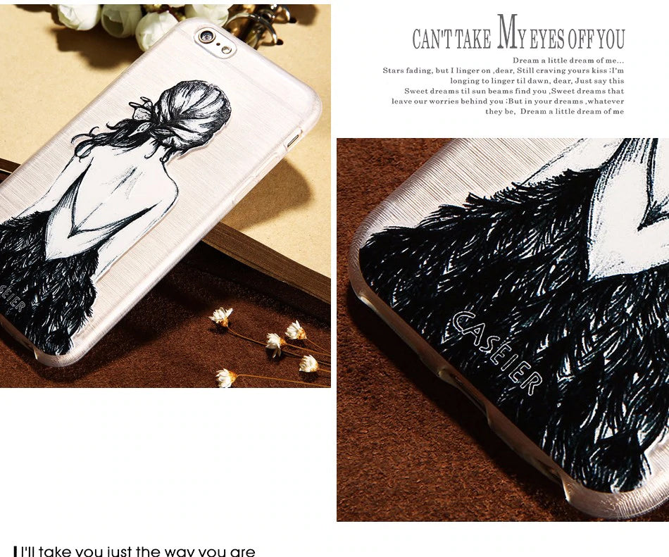 Fashion Art Doodle Patterned Phone Cases For iPhone 7 8 Plus Soft Silicone Cover For iPhone 6 6s Plus X XS MAX XR 5S