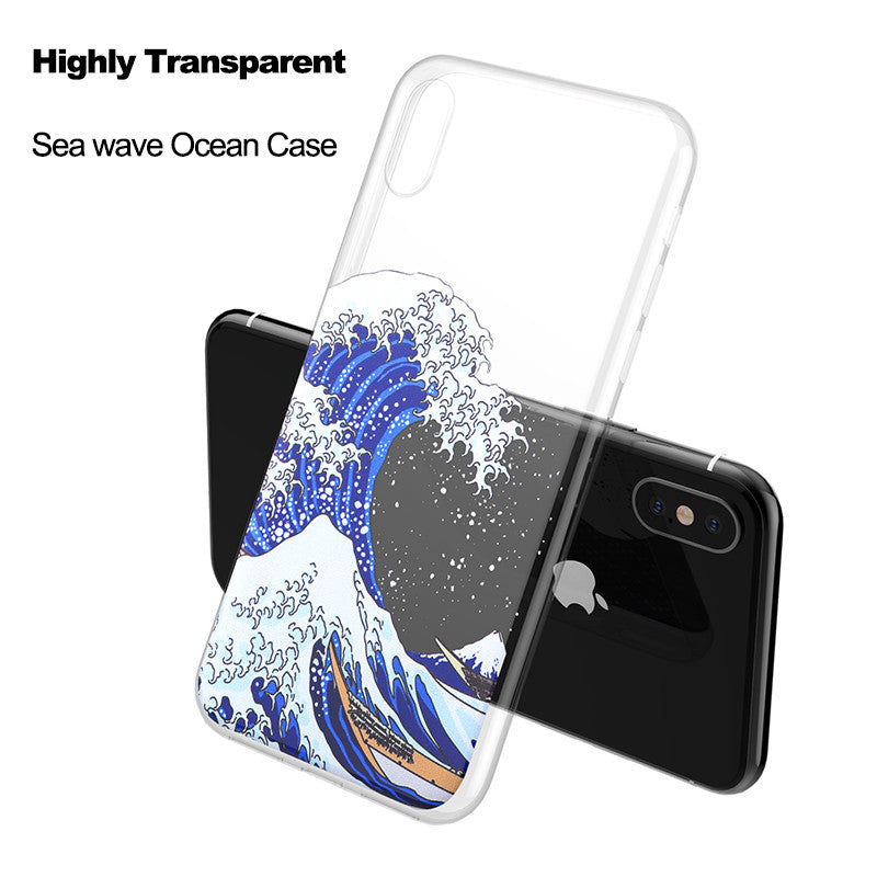 Fine Art Phone Case for iPhone 5 6 7 8 Plus X Ultra Thin Transparent Vintage Oil Painting Art Phone Case For iPhone X