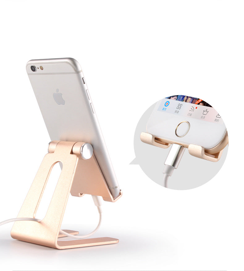 Foldable Aluminium Table Top Tablet Holder Phone Holder Constructed From Metal Alloy Phone Holder Rotatable Portable Desktop Tablet Holder for iPad iPhone Samsung
